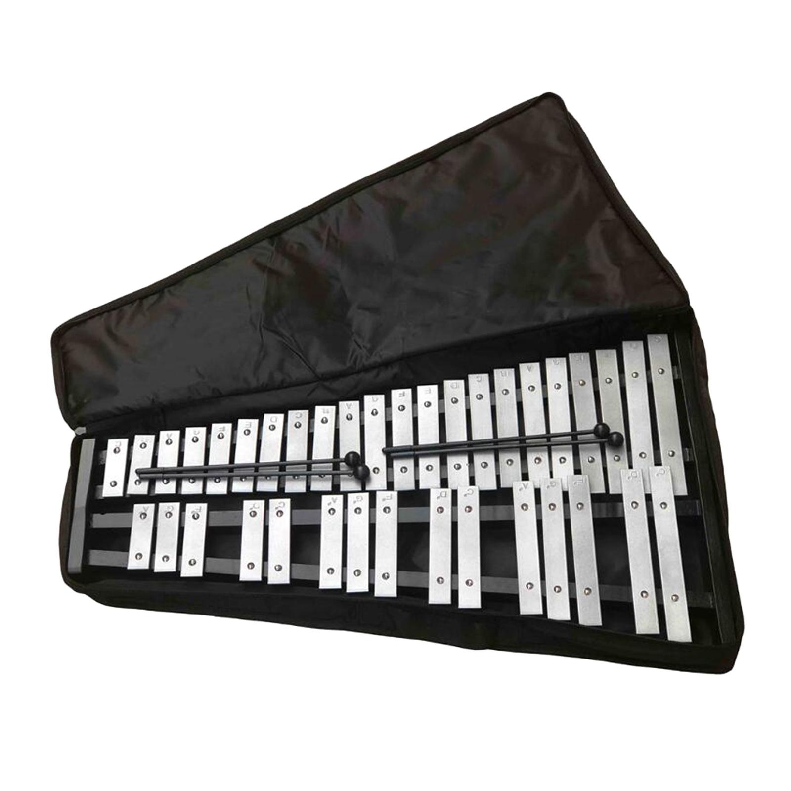 Magideal - 37 Nota Metal Xilófono Percusión Marco De Metal Glockenspiel Xilófono Instrumento De Música Juguete Para Regalo De Cumpleaños Niños Y Adultos Amantes