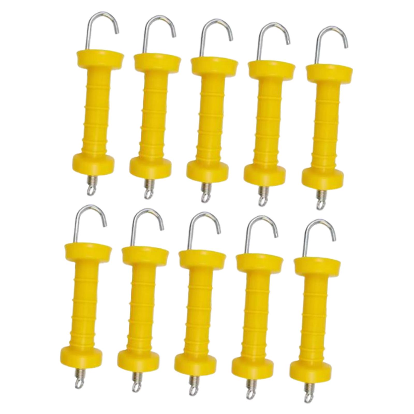 Ioensy - 10 Piezas De Manijas De Resorte Para Cercas Eléctricas, Aisladores Para Cercas Agrícolas
