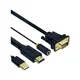 thumbnail image 1 of Cable Conversor HDMI a VGA VegGieg con Audio y USB 1080p 3 m Negro, 1 of 2