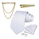 thumbnail image 3 of Corbatas Seda + Pin Cadena + Clip Dorado + Paño + Colleras blanco Talla Única, 3 of 5