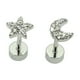 thumbnail image 1 of Aros de Luna y Estrella de Plata 925, 1 of 2