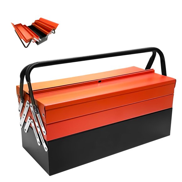 Caja de Herramientas YATOINTO 46x20x20 cm 3 Capas Naranja