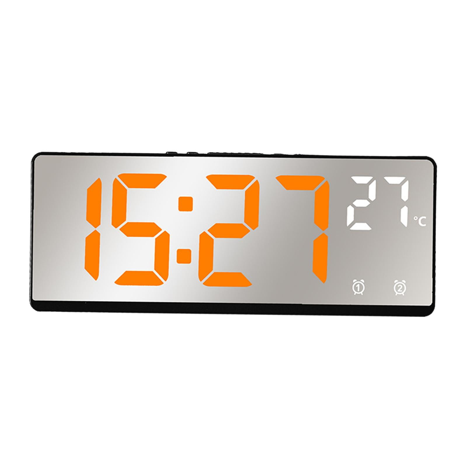 Bothyi - Reloj Despertador Digital Reloj De Escritorio Con Espejo Led Para El Festival Junto A La Escuela Hall