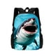 thumbnail image 1 of Mochila 3D Shark Print Children's School Bag Cartoon Animal Print Boys and Girls School Bag Lightweight Children's Backpack, 1 of 3