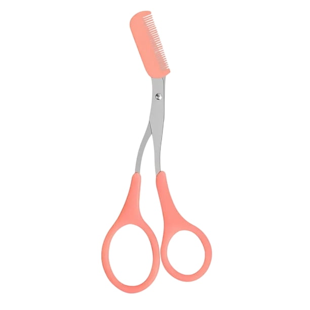 Tijeras de acero inoxidable de color para cejas con peine, tijeras para recortar cejas, herramienta de maquillaje para recortar cejas, peine