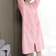 thumbnail image 3 of Bata de baño con cremallera frontal para mujer, bata de casa, camisón de manga 3/4, vestido de estar para mujer, ropa de dormir con bolsillos, 3 of 5