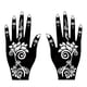 thumbnail image 1 of Tattoo Stencil Women Normal Size Temporary Tattoo Templates Body Art Designs Self-Adhesive Reusable Hand Tattoo Stencils Stickers Flower For Adults Women Left And Right Hands Kit Body Paint DIY, 1 of 3