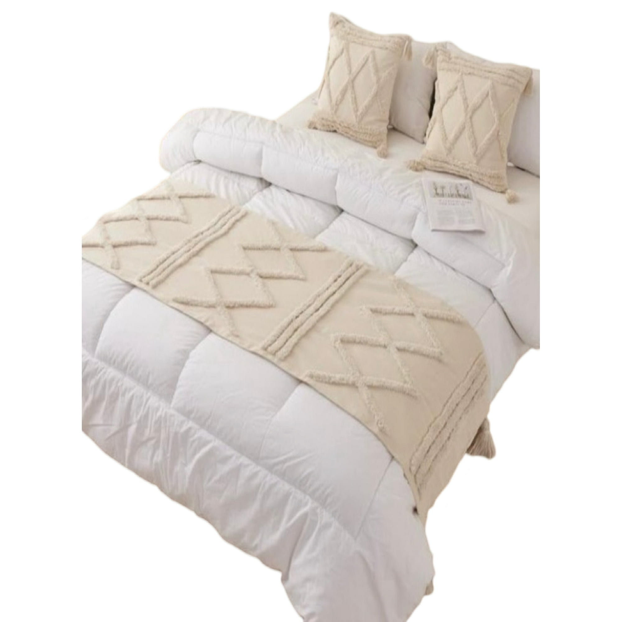 Todo Para El Hogar - Set De Piecera Mas 2 Fundas Boho Elegantes