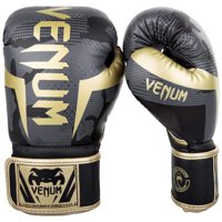 Guantes De Boxeo Venum Elite Dark Camo/Gold Para Hombre Y Mujer