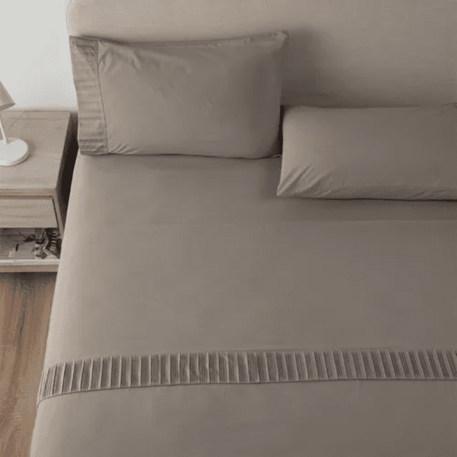 Genérico - Sabanas Casatua Hotel Funda Almohada 2 Plazas Color Beige