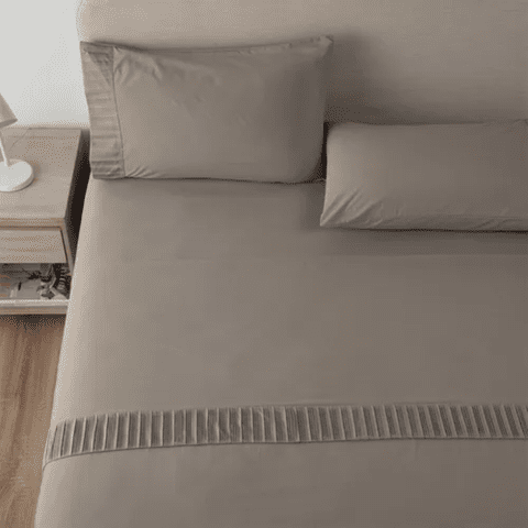 Genérico - Sabanas Casatua Hotel Funda Almohada 2 Plazas Color Beige