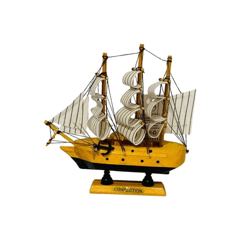 Decostilo - Adorno: Barco Velero De Madera 15Cm