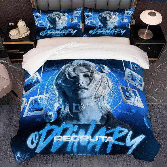 3pcs Tech-Style Leader Lily Themed Printed Three-Piece Bedding Set Soft Duvet Cover And Two Pillowcases