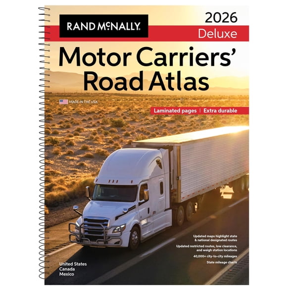Road Atlas Rand McNally 2026 Deluxe Edition de autotransportistas