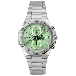 Casio - Reloj Edifice Standard Cronógrafo Análogo Acero Inoxidable Esfera Verde Cuarzo Efv-640D-3Av 100M Para Hombre