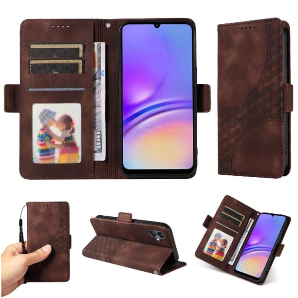 Carcasa FOXDOCK Samsung Galaxy A05 de cuero PU, diseño acolchado clásico, protección contra caídas y rayones