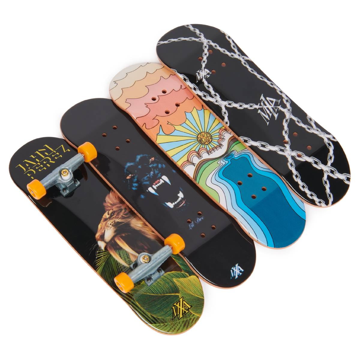 Mini skate Tech Deck pack de 4 tablas auténticas | Lider