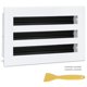 thumbnail image 1 of Cubierta de ventilación AC moderna 10x6, rejilla decorativa blanca (corte para conducto), difusor lineal estándar de aluminio completo, bajo ruido - Registro para techo, paredes y suelos, 1 of 9