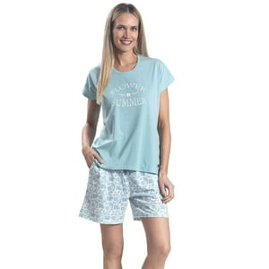 Mon Amour - Pijama Algodón Short Estampado Elefantes Y Top Manga Corta