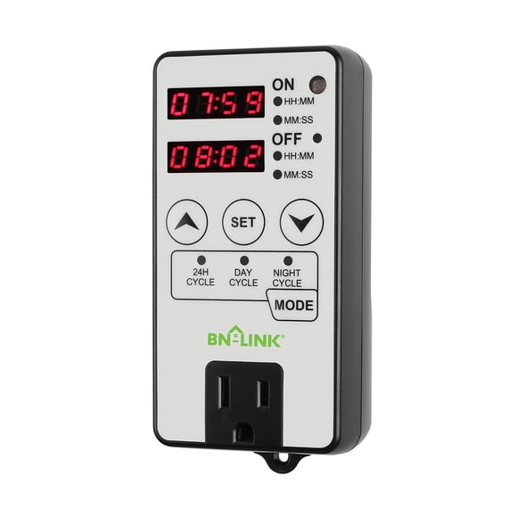 Timer Outlet BN-LINK, ciclo de repetición de corto período, intermitente