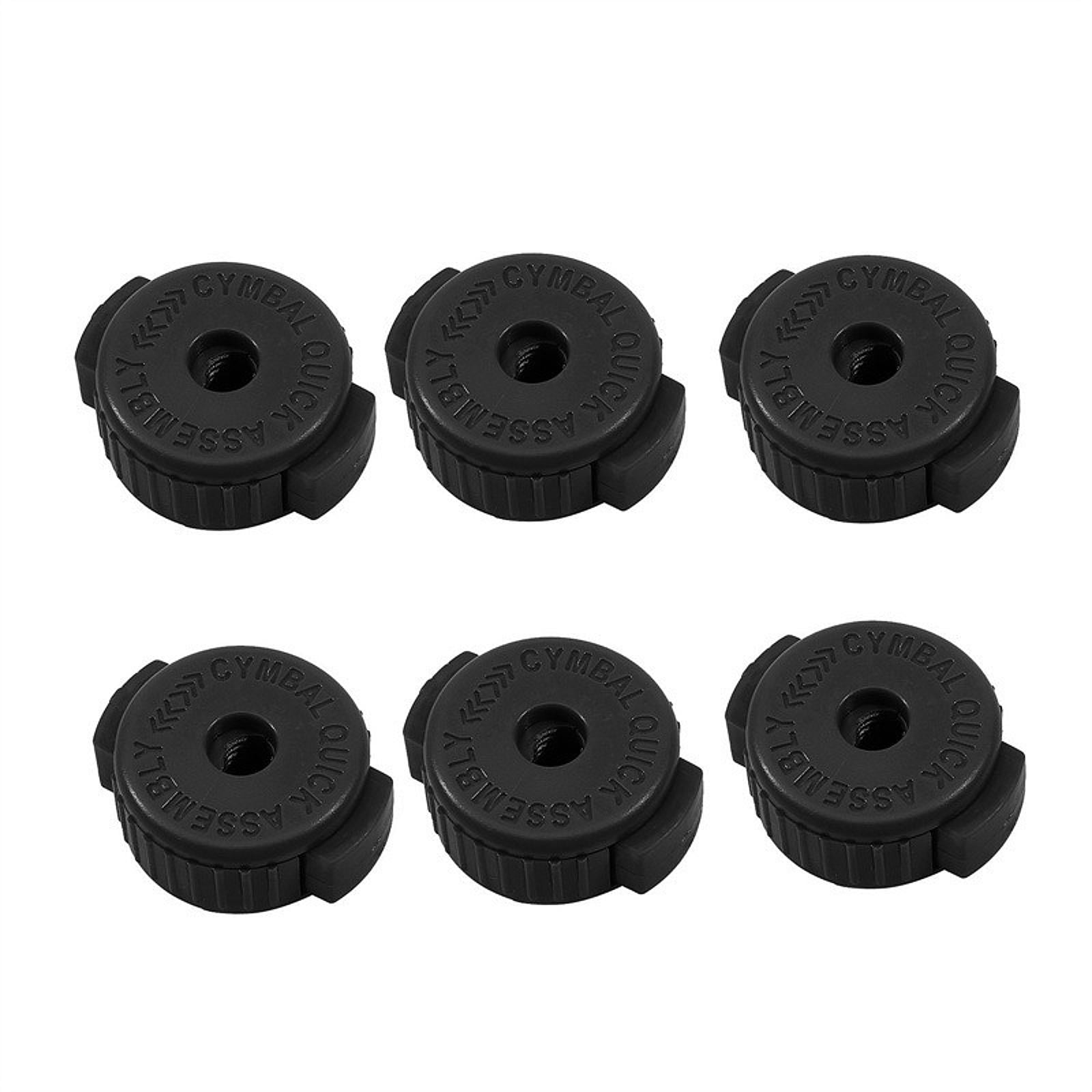 Magideal - 6 Tuercas De Liberación Rápida Para Tambor, Piezas De Fácil Instalación Para Kit De Batería De Percusión, Repuestos Para Kit De Batería, Reemplazo Ráp Negro