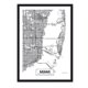 thumbnail image 1 of Cuadro Mapa Miami con Marco Negro, 1 of 1