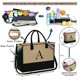 thumbnail image 3 of Bolsa de playa de yute con iniciales personalizadas YOOLIFE, 3 of 7