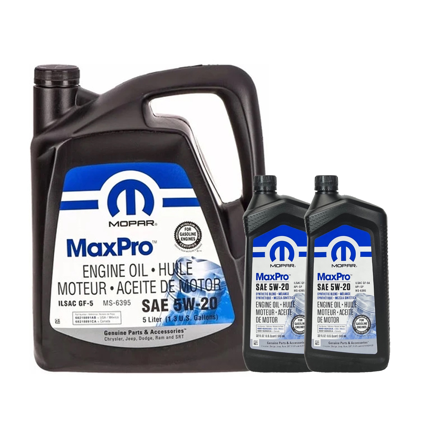 Aceite Motor 5W20 Mopar / Dodge / Jeep Bidon 6.89 Litros