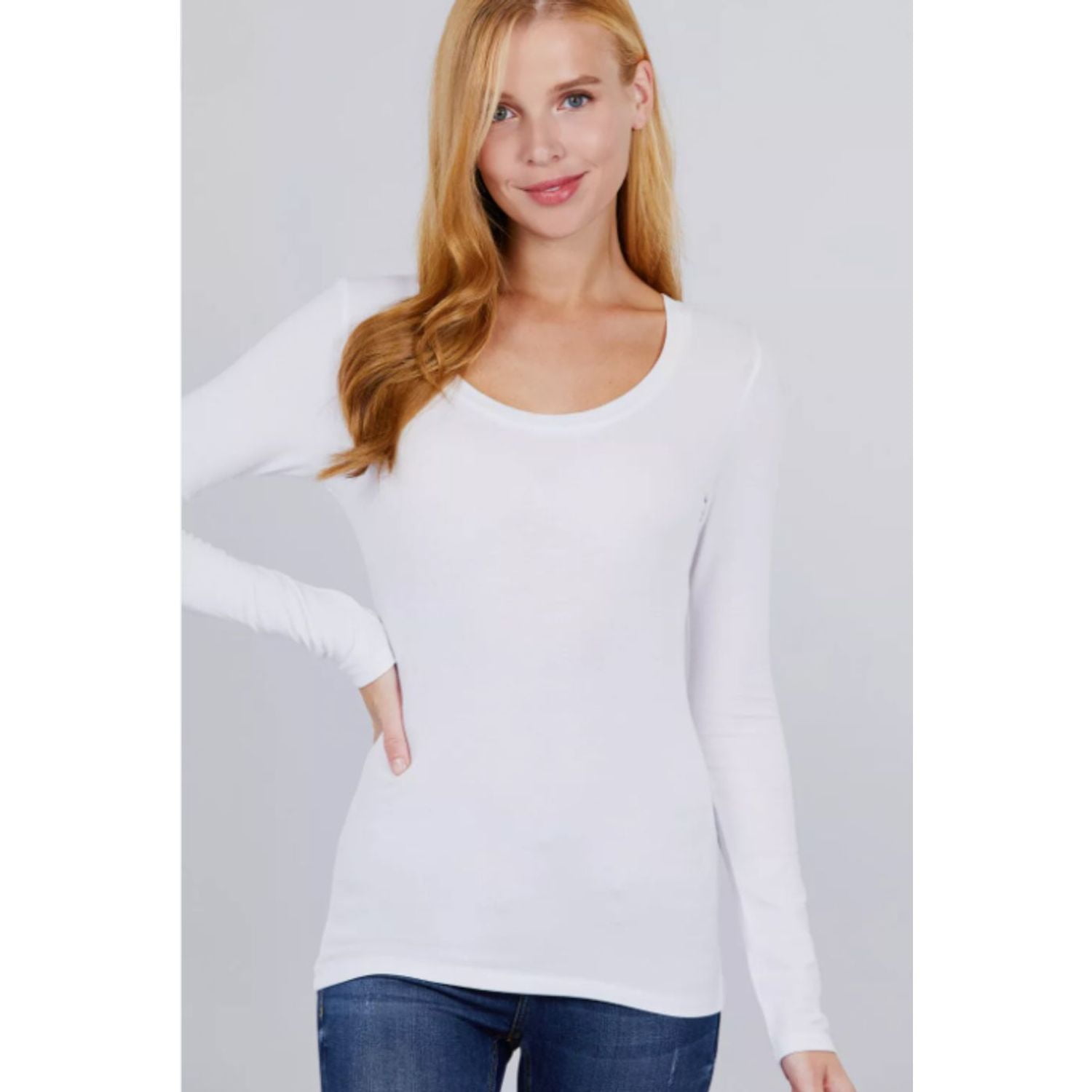 Likeshop - Camiseta Mujer Elasticada Manga Larga Interior Polar 5523
