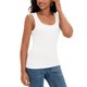 thumbnail image 4 of ATHLECHIC Top de Tirantes Ajustado para Mujer Cuello Redondo Ajustado Casual XL Blanco, 4 of 5
