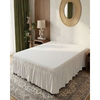 Mylhogar - Faldon De Cama Con Plisado Elegante Super King