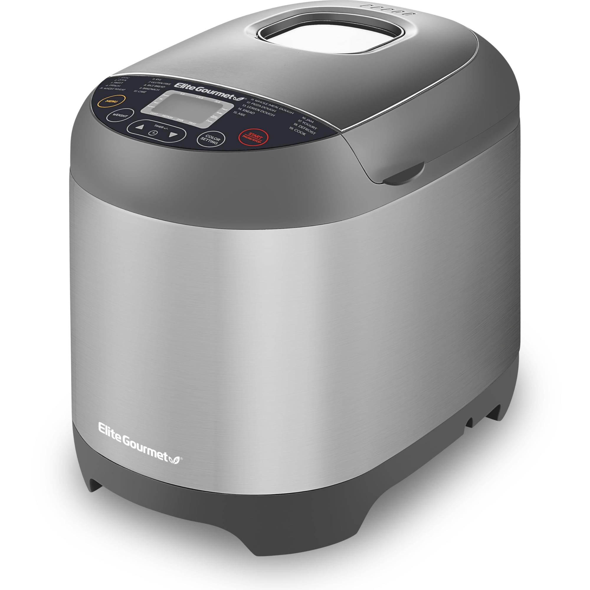 Máquina Para Hacer Pan Elite Gourmet Ebm8103ss Programable, 2 Kg, Inoxidable