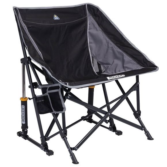 GCI Outdoor Pod Rocker, silla plegable mecedora para camping, negra