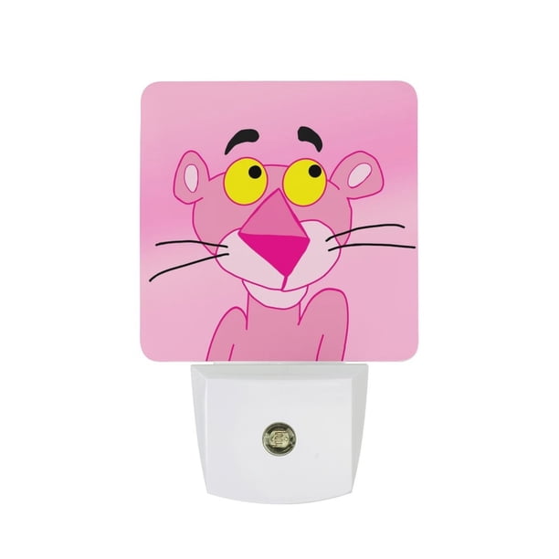 El Show de la Pantera Rosa Luz nocturna LED con sensor de anochecer a amanecer para dormitorio, baño, pasillo, escaleras - Lámpara LED nocturna de enchufe, 0.5W - 1 pieza