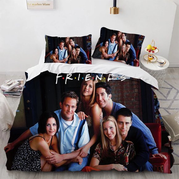 The Friends Bedding Set Duvet Cover Set Quilt Cover Pillowcase 3-Piece Bedding Set (1 Duvet Cover + 2 Pillow Shams)