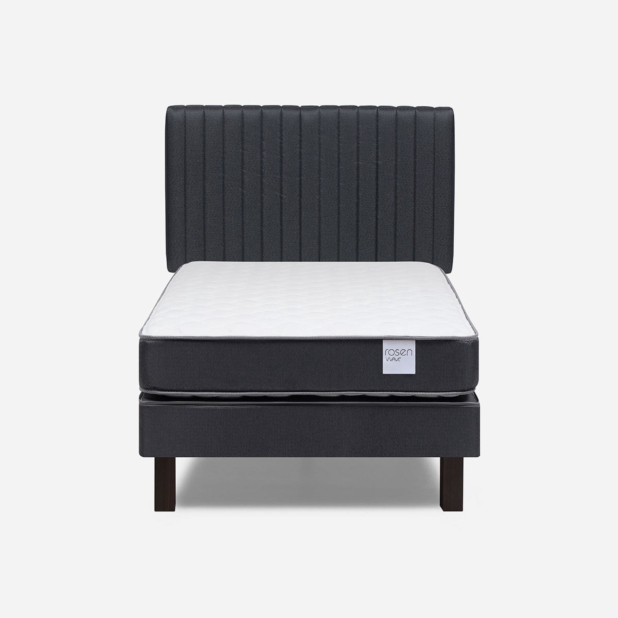 Cama Europea Wave Respaldo Lucio 1.5 Plazas