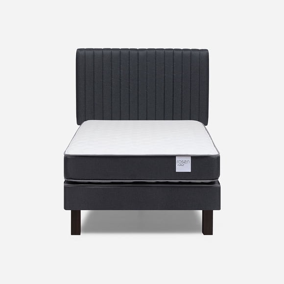 Cama Europea Wave Respaldo Lucio 1.5 Plazas