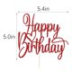 thumbnail image 3 of Adorno para Pastel Florcmet Feliz Cumpleaños Brillo Rojo 14x13 cm, 3 of 8