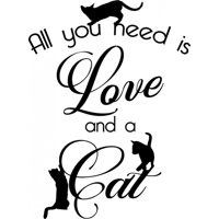 Rienda Libre Graphics - Decomural All You Need Is Love Cat Ws-41481