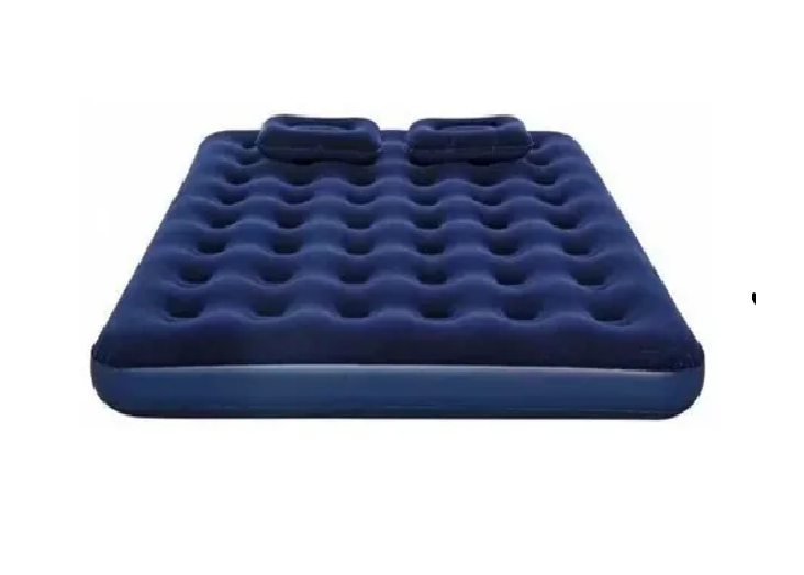 Genérico - Colchón Inflable 2 Plazas Con Inflador + 2 Almohadas