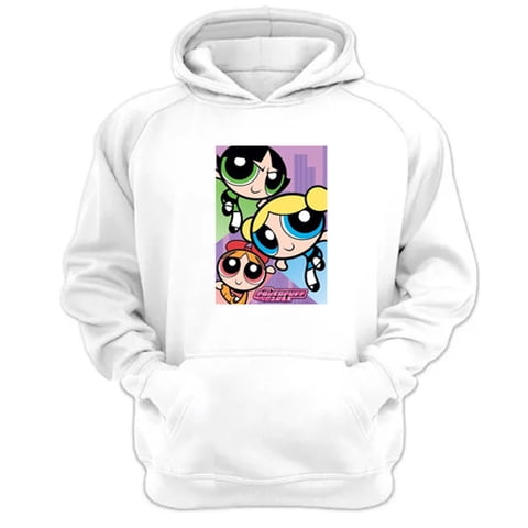 Genérico - Polerón Canguro Niñas Superpoderes Blanco Talla S Unisex