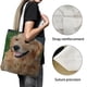 thumbnail image 3 of Golden Retriever Bolso de tela con estampado de lienzo para mujer, bolsa de compras reutilizable y estética, con cremallera interior, regalo para mujer, 35 × 40 cm., 3 of 6