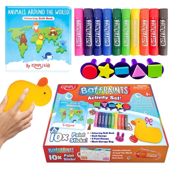 Kit de Pinturas para la Tina Zimpli Kids con Libro para Colorear