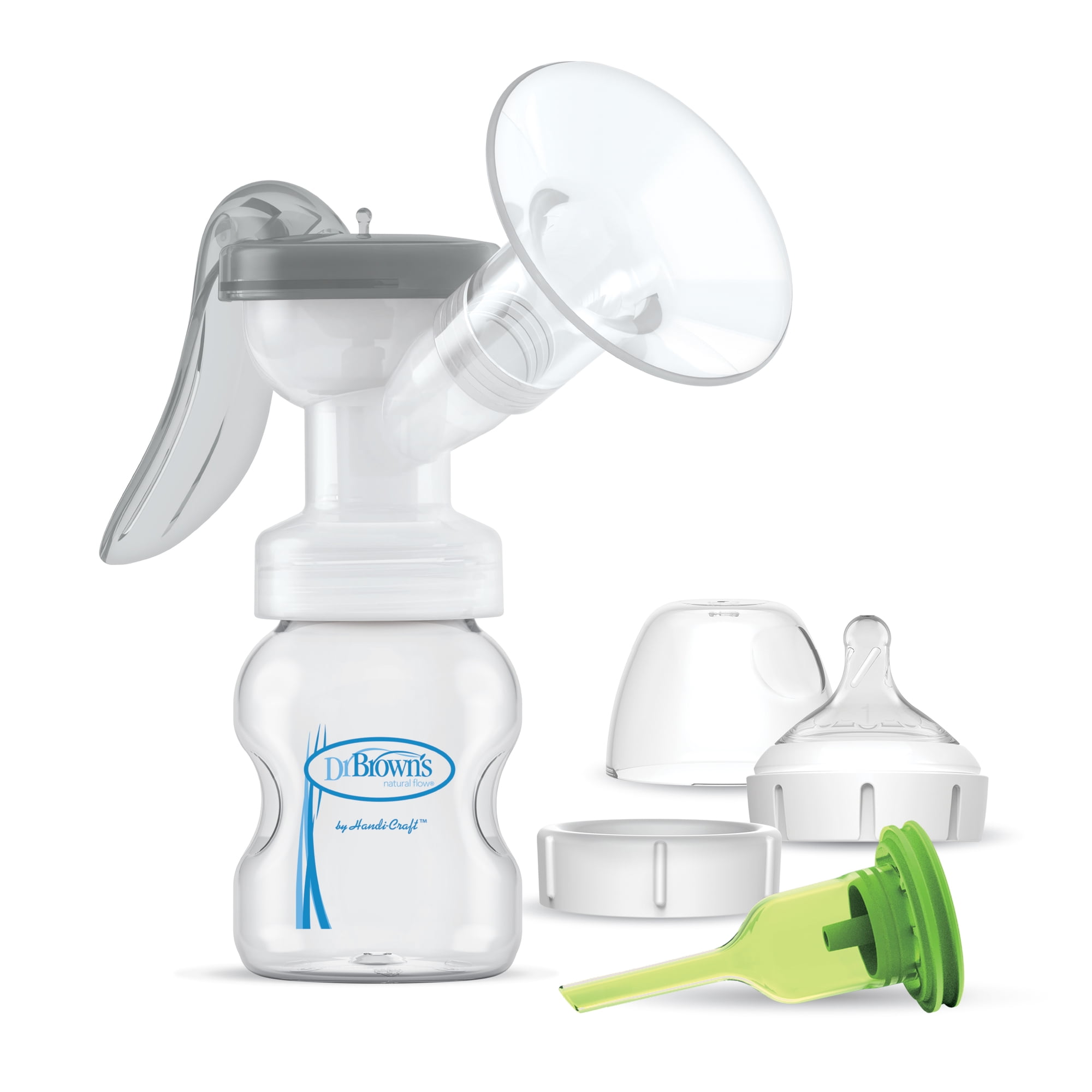 Dr. Brown's - Extractor De Leche Manual Con Copa De Silicona Softshape™ (copa B 25mm) C/mam Boca Ancha 150ml