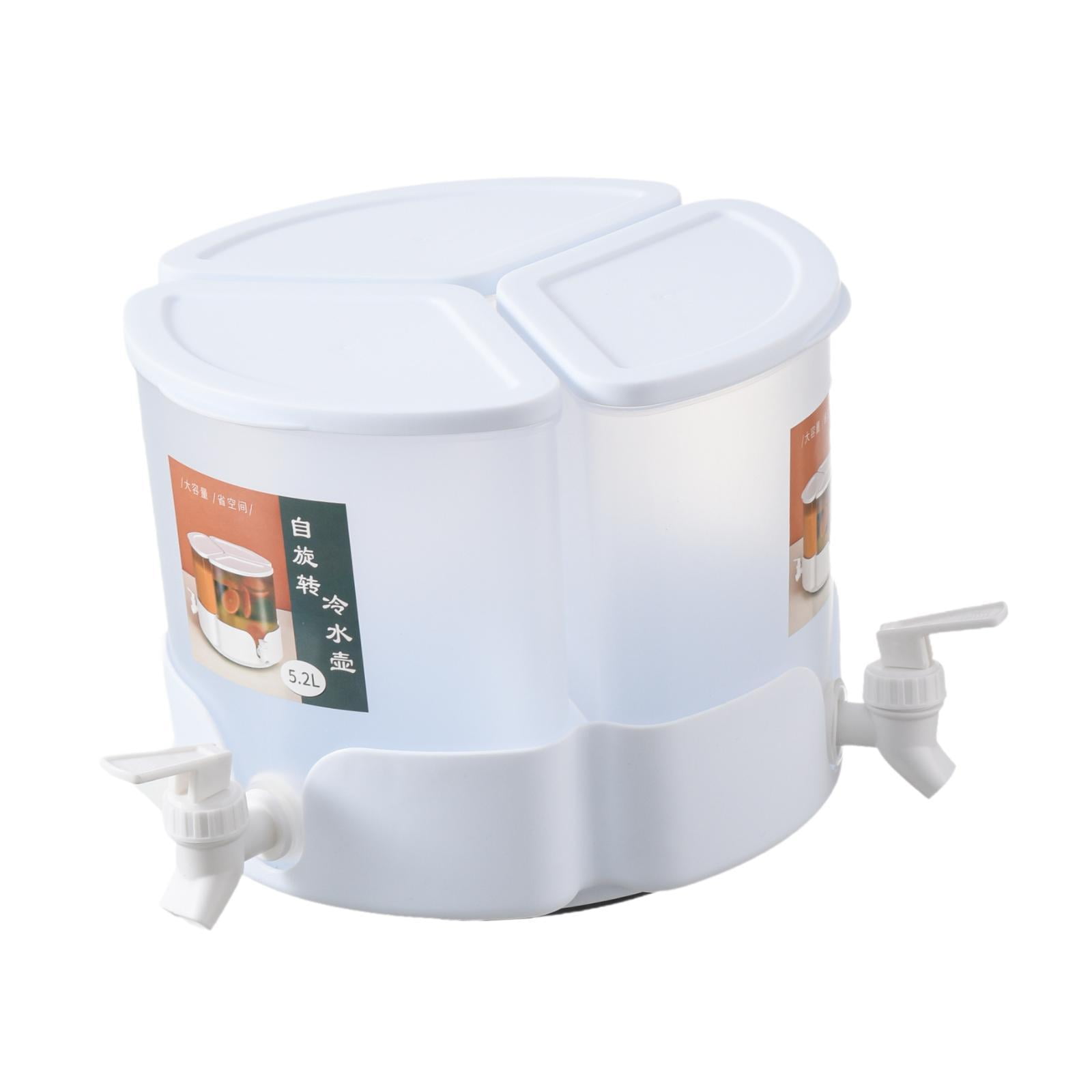 Magideal - Contenedor De Bebida De Caldera Fría 360 Degree Dispensador De Bebidas Rotatables Con Un Dispensador De Grifos De Grifo 5.2l Para Acampar De La Cocina En C