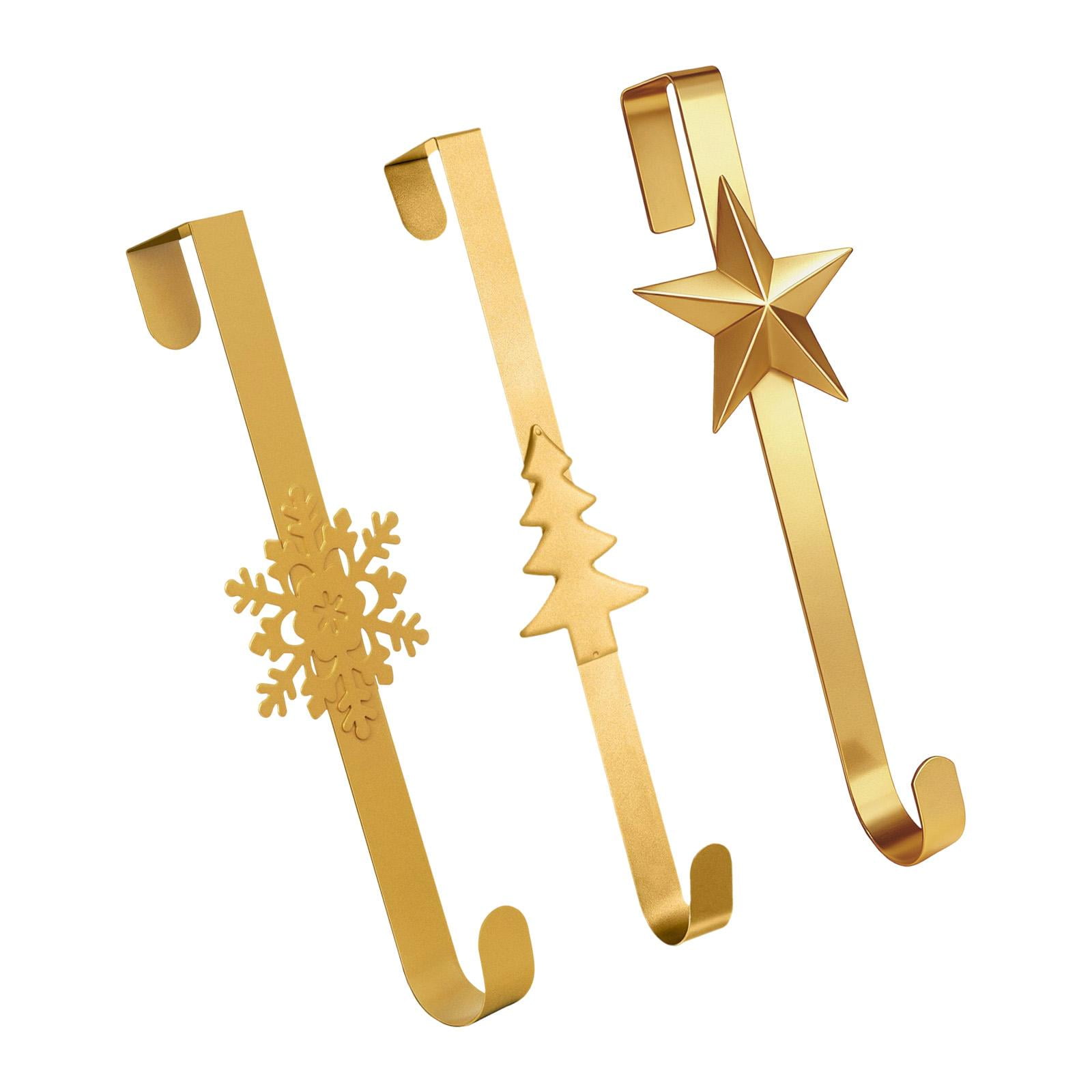 Bothyi - 3 Colgadores Metálicos Para Coronas De Puerta, Ideales Para Colgar Sobre La Puerta En Bodas, Pascua O Cualquier Ocasión (dorado).