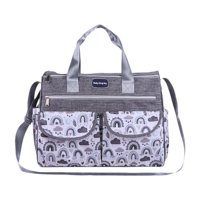 Magideal - Bolsa De Pañales, Bolsa De Almacenamiento, Artículos Esenciales Para Recién Nacidos, Gran Capacidad, Impermeable, Organizador Para Exteriores, Bolsa D Gris S