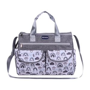 Magideal - Bolsa De Pañales, Bolsa De Almacenamiento, Artículos Esenciales Para Recién Nacidos, Gran Capacidad, Impermeable, Organizador Para Exteriores, Bolsa D Gris S