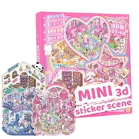 Libro De Pegatinas Daheypong Con Escena 3D Con 20 Minihabitaciones Reutilizables