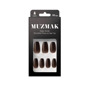 Muzmak - - Uñas Press On Earl Grey Coffin 36 U.